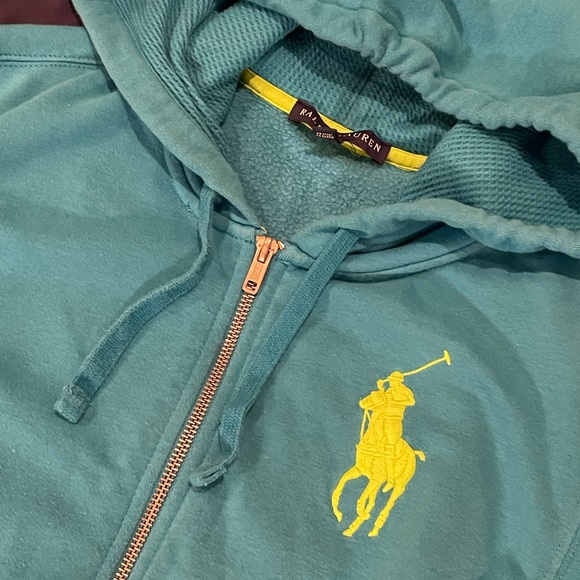 Vintage Ralph Lauren Blue Zip Up hoodie - Picture 3 of 5